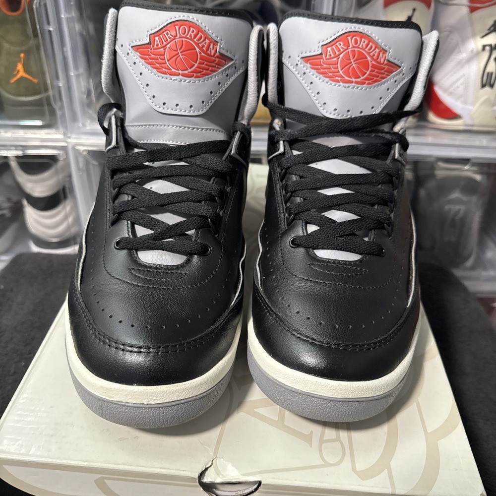Nike Air Jordan 2 Retro Black Cement Men's Size 9 DR8884-001 Shoes w/ Box - Picture 4 of 9